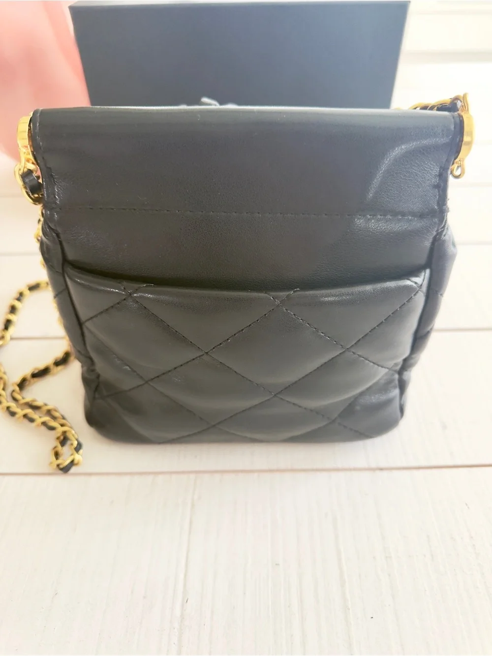 Quilted Crossbody Charm Bag